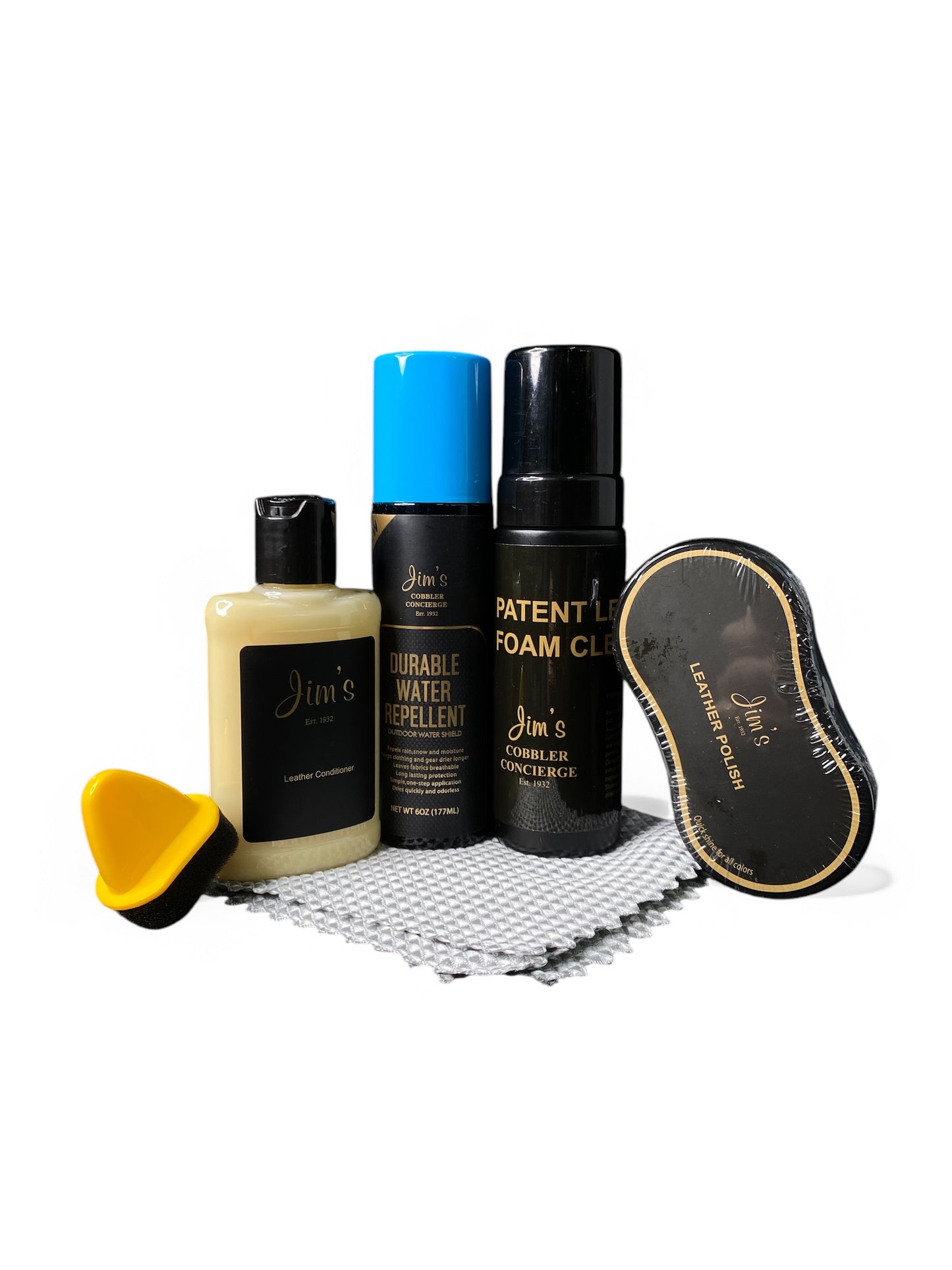 Super Bag Bundle (Leather polish, 4oz Jim’s Juice, Jims shield, Patent leather cleaner)